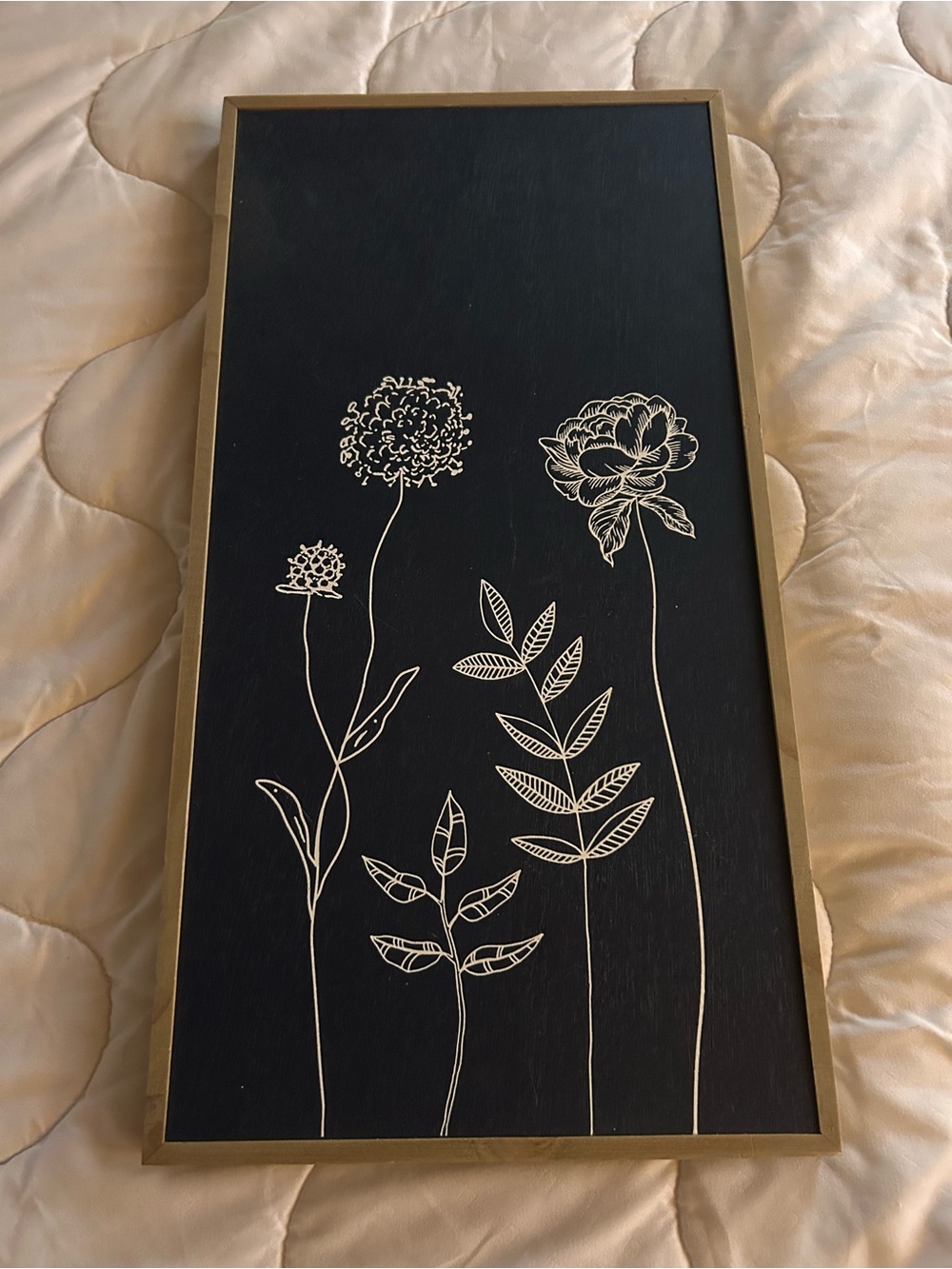 Hobby Lobby Black & Gold Botanical Line Art Wall Frame